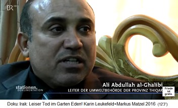 Nasiriya, der Umweltminister der Provinz Thiqar, Ali Abdullah al-Ghalibi