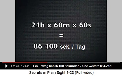Ein Tag auf der Erde hat 86.400 Sekunden - eine
                    weitere 864-Zahl