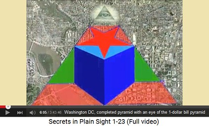 Washington DC steet design with
                                    pentagram, cube, triangles and
                                    unfinished pyramid