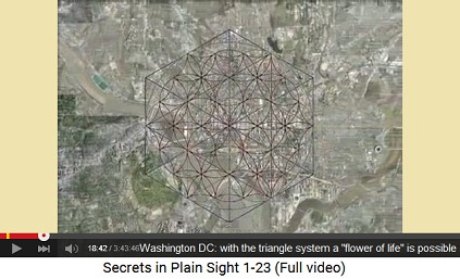 Washington DC: the triangle scheme is that
                    perfect so a "flower of Life" is possible
                    with it