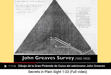 Dibujo de la Gran Pir�mide de Guiza del
                      astr�nomo John Greaves