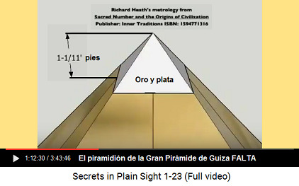 El piramidi�n de la Gran Pir�mide de Guiza
                      fue de oro y plata y falta desde "mucho
                      tiempo"