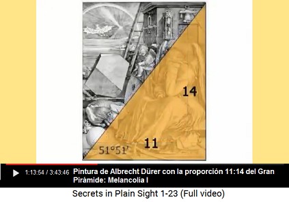 La pintura de Albrecht D�rer
                        "Melancol�a I" tiene la proporci�n
                        11:14 de la Gran Pir�mide de Guiza