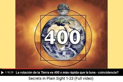la rotaci�n de la Tierra es 400 veces m�s
                        r�pida que la luna