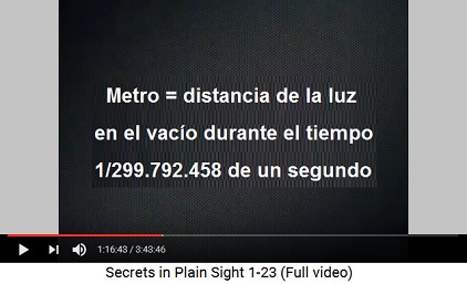 La definici�n de un metro es 1 por
                        299.792.458 segundos de velocidad de la luz en
                        el vac�o