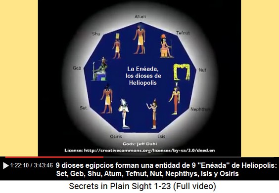 Heliopolis con 9 dioses en un non�gono, la
                      "En�ada" [griego: ennea=9]
