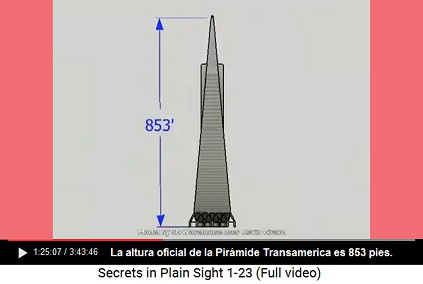 La Pir�mide Transamerica tiene una altura
                    oficial de 853 pies