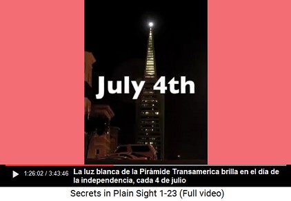 La luz blanca de la Pir�mide Transamerica del 4
                    de julio, el d�a de "independencia" de los
                    "EUA"
