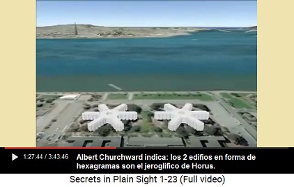 Albert Churchward indica que los bloques de
                    viviendas en forma de estrellas de hex�gonos ser�an
                    un jerogl�fico del dios del sol Horus