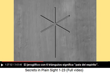 El jerogl�fico con 6 tri�ngulos tambi�n indica
                    "pa�s del espirito"