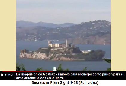 Isla de prisi�n Alcatraz - s�mbolo para el
                    cuerpo como prisi�n del alma durante la vida en la
                    Tierra entre el nacimiento (Puerta de Plata) y la
                    muerte (Puerta Dorada)