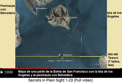 Mapa de una parte de la Bah�a de San Francisco
                    con la Isla de los �ngeles y la pen�nsula con
                    Belvedere