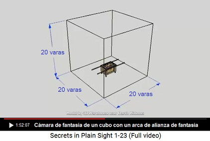 C�mara de fantas�a de un cubo con un Arca de
                    alianza de fantas�a