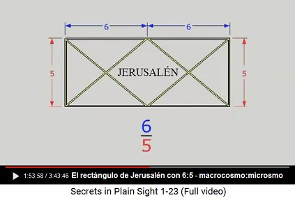 El rect�ngulo de Jerusal�n con los tri�ngulos
                      medios con las proporciones de 6:5 - macrocosmo :
                      microcosmo