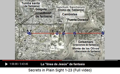 La "l�nea de
                                Jes�s" del Monte de los Olivos a la
                                crucifixi�n de fantas�a - mapa