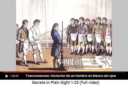 Francmasoner�a: un "francmas�n"
                      recibe su iniciaci�n en blanco sin ojos