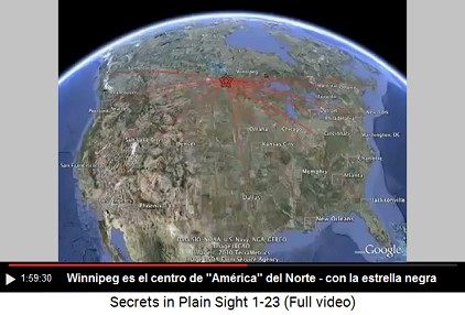 Winnipeg es el centro de "Am�rica"
                      del Norte - con la estrella negra