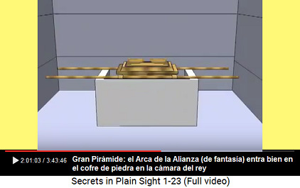 Gran Pir�mide: el Arca de la Alianza (de
                      fantas�a) entra bien en el cofre de piedra en la
                      c�mara del rey