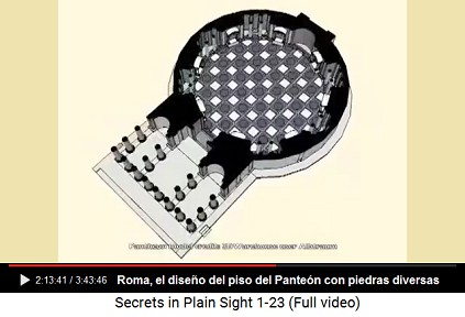 Roma, el dise�o del piso del Pante�n con
                      piedras diversas