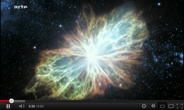 Supernova of an exploding star