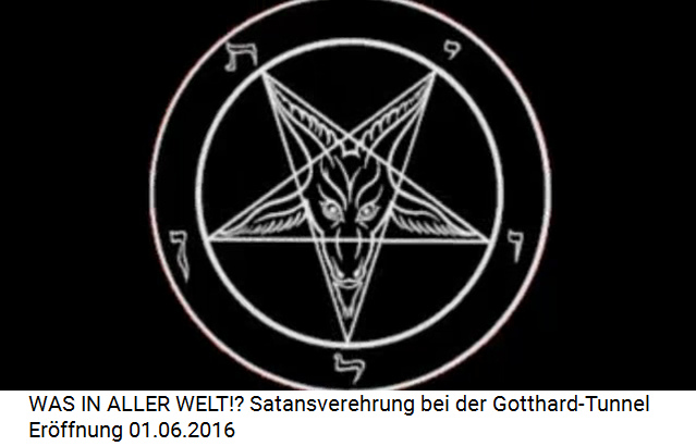 Der Steinbock ist das Symbol f�r den
                            satanistischen F�nfzackstern der
                            Satanisten-Hexerei, hier mit hebr�ischen
                            Buchstaben versehen