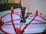 Satanistic blood ritual with human
                          blood