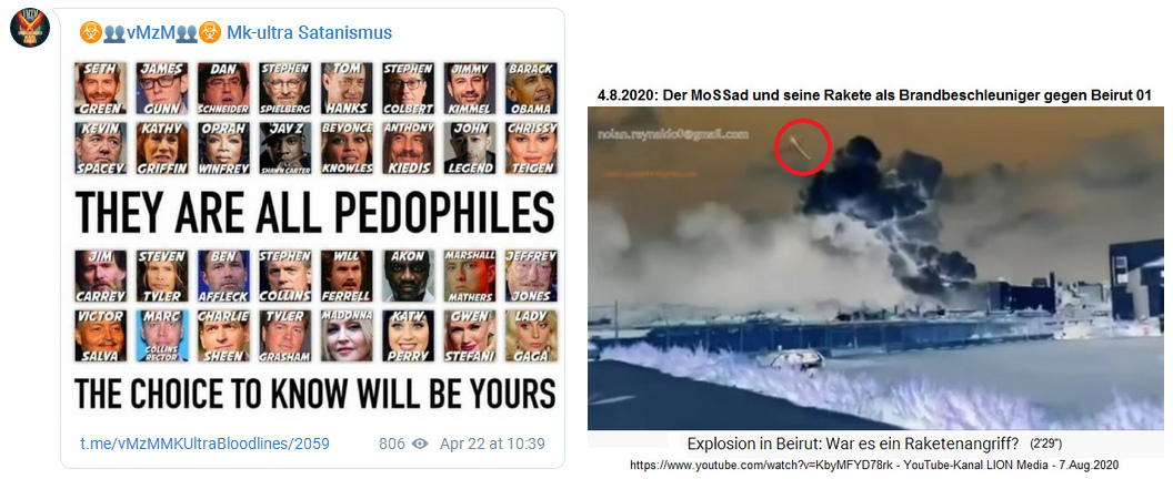 Satanismus-Meldungen 07 (ab
                                1.4.2020): Haufenweise kriminelle
                                P�dophile und die satanistische Rakete
                                auf Beirut vom 4.8.2020